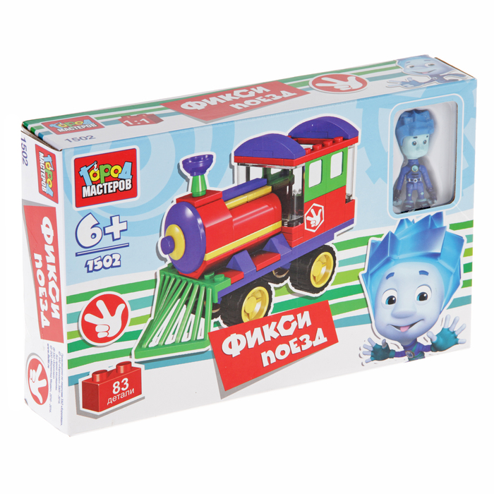 Конструктор "Паровозик Нолика", 83 деталей