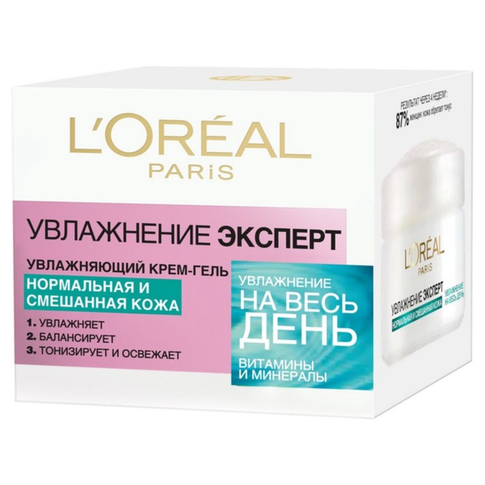 Крем-гель для лица L'Oreal "Увлажнение Эксперт", 50 мл