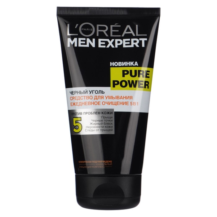 Гель для умывания L'Oreal Men Expert Pure Power "Чёрный уголь" ,150 мл