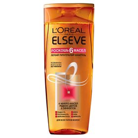 

Шампунь для волос L'Oreal Elseve «Роскошь 6 масел», питательный, 400 мл