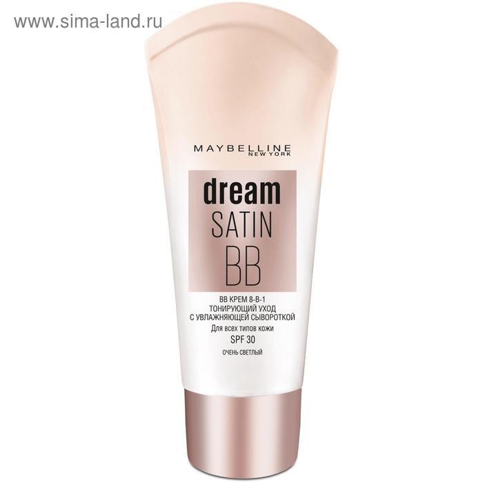 

Тональный BB-крем Maybelline Dream Satin, SPF 30, тон очень светлый, 30 мл