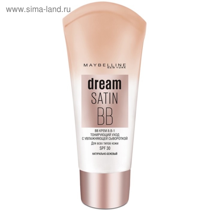 

Тональный BB-крем Maybelline Dream Fresh, SPF 30, натурально-бежевый, 30 мл