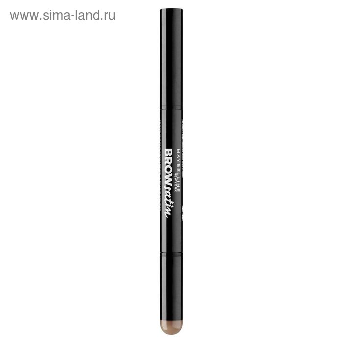 фото Тени-карандаш для бровей maybelline brow satin, тон 02, коричневый