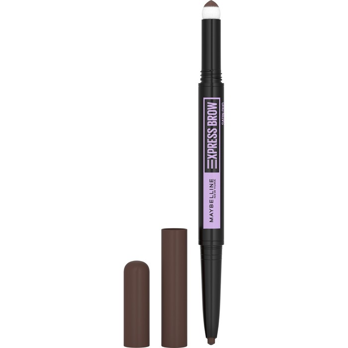 фото Тени-карандаш для бровей maybelline brow satin, тон 04, темно-коричневый