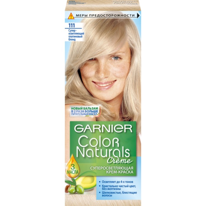 Краска для волос Garnier Color Naturals, оттенок 111, платиновый блонд, 100 мл