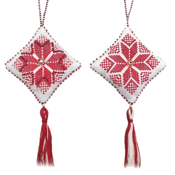 Набор для изготовления игрушки "Рождественская звезда", красная