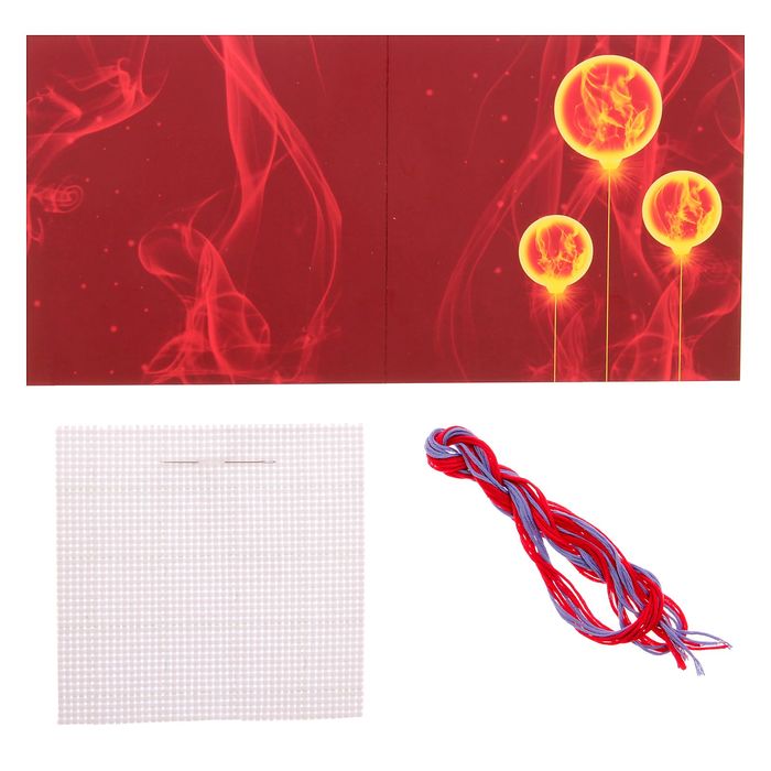 Набор для изготовления открытки "Новогоднее чудо" красная