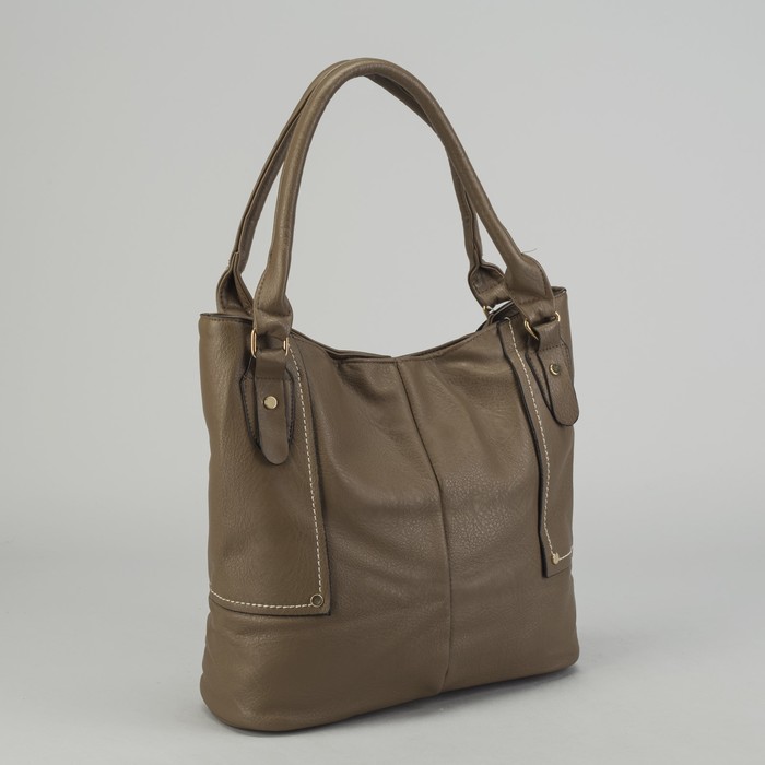 Сумка женская на молнии, 1 отдел с перегородкой, цвет хаки