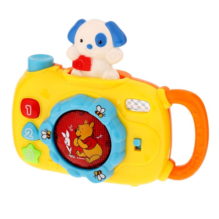 Игрушка музыкальная "Фотоаппарат" Винни и его друзья, свет, звук, цвета МИКС