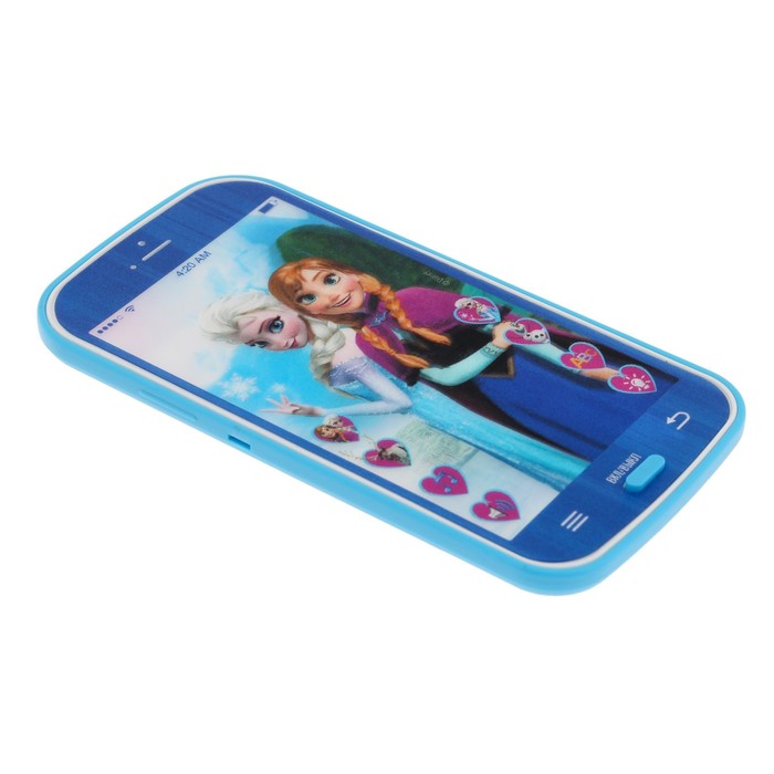 Телефон интерактивный "Анна и Эльза", Холодное сердце, звуковые и световые эффекты, работает от батареек