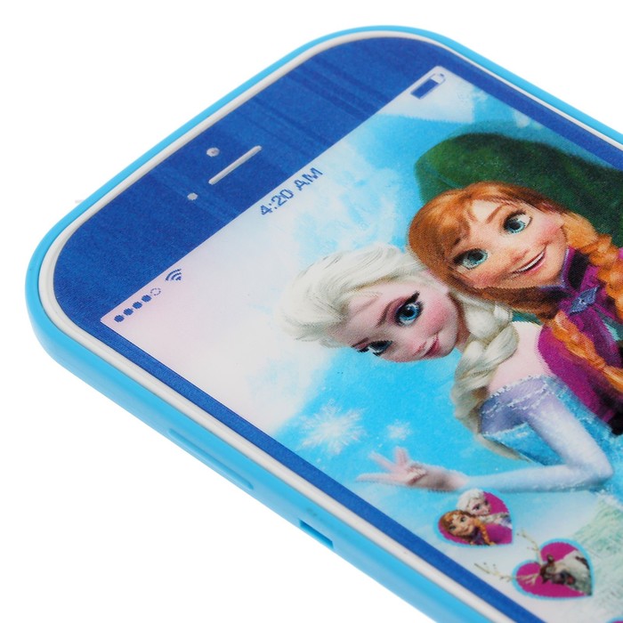 Телефон интерактивный "Анна и Эльза", Холодное сердце, звуковые и световые эффекты, работает от батареек