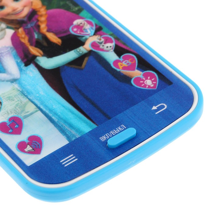 Телефон интерактивный "Анна и Эльза", Холодное сердце, звуковые и световые эффекты, работает от батареек