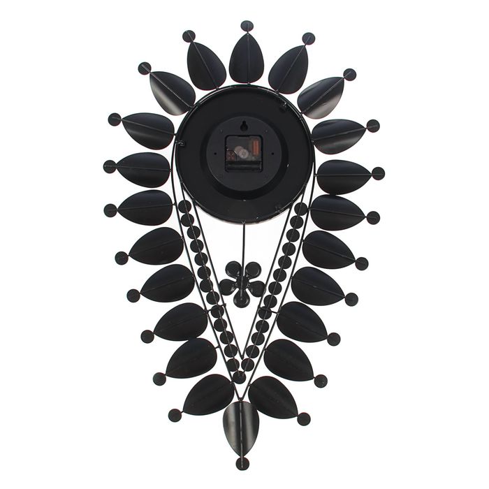 Часы настенные интерьерные "Серия Ажур. Пёрышко", циферблат хром