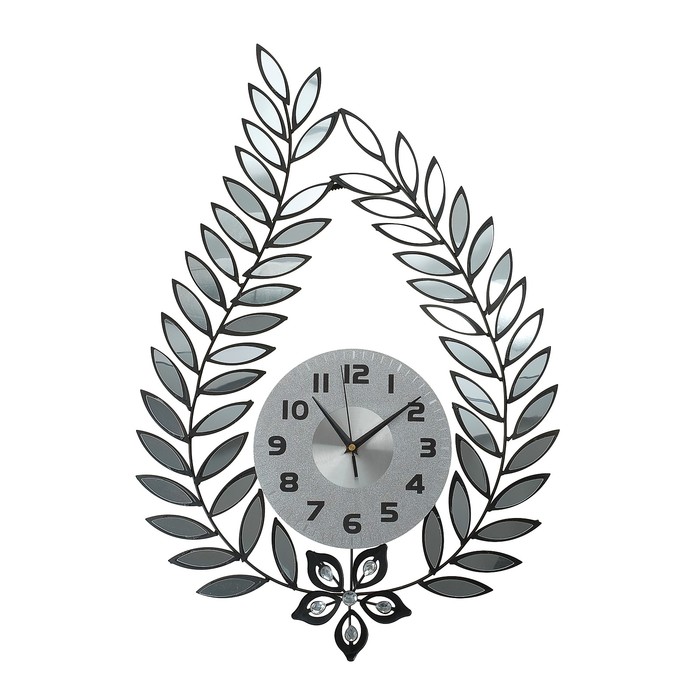 Часы настенные интерьерные "Серия Ажур. Веточки ивы"