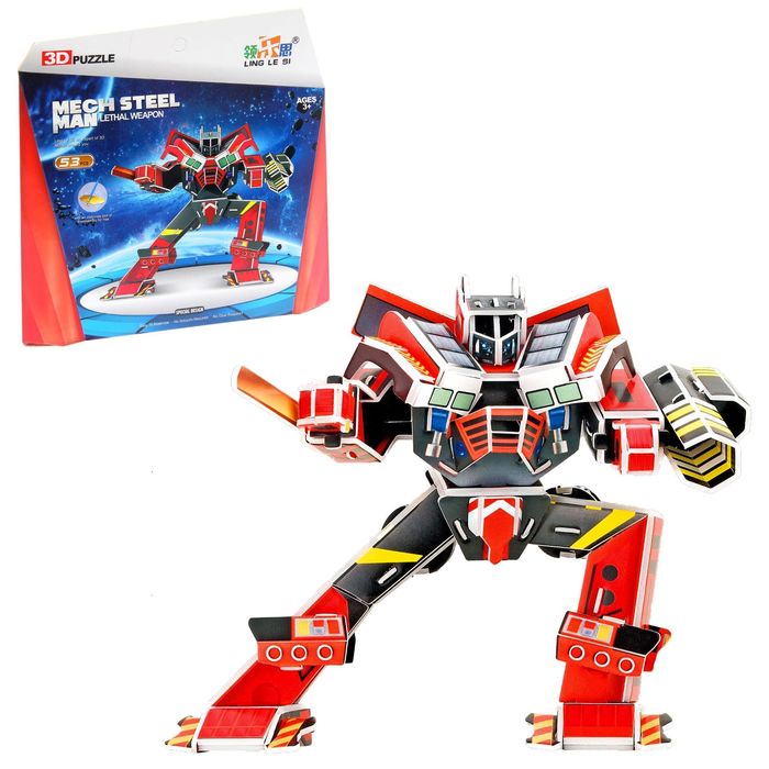 Конструктор 3D «Робот-трансформер», 75 деталей, МИКС
