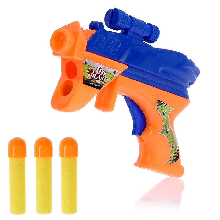 Бластер "Шот", стреляет мягкими пулями, цвета МИКС