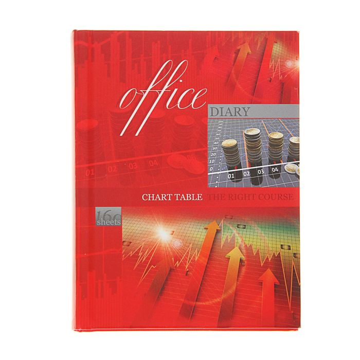 Ежедневник недатированный А6, 160 листов "Офис и экономика", твердая обложка, глянцевая ламинация