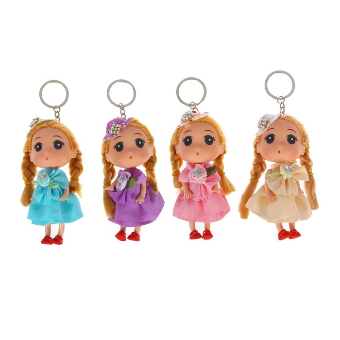 Мягкая игрушка-брелок "Милашка" в шляпе, цвета МИКС