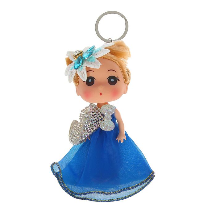 Мягкая игрушка-брелок "Девочка" в платьишке, цвета МИКС