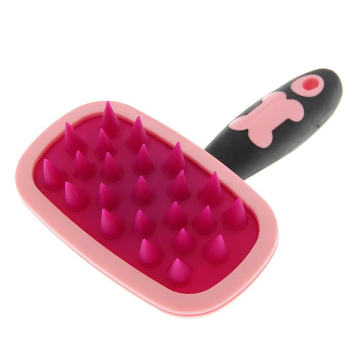 Щетка силиконовая с поворотной головкой "Суперэффект", шип, микс цветов