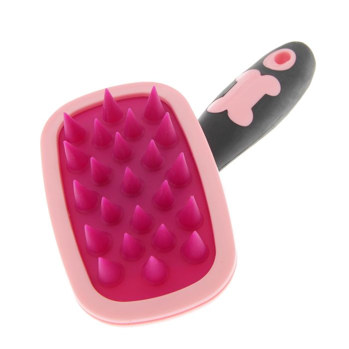 Щетка силиконовая с поворотной головкой "Суперэффект", шип, микс цветов