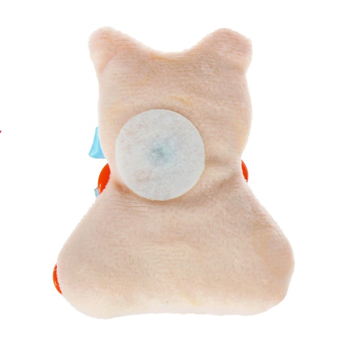 Мягкий магнит "Люблю", котик с пуговками