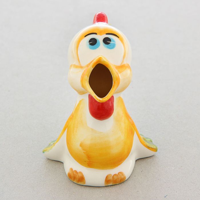 Фигурка фарфоровая "Петушок Цыпа Певец" 9 см