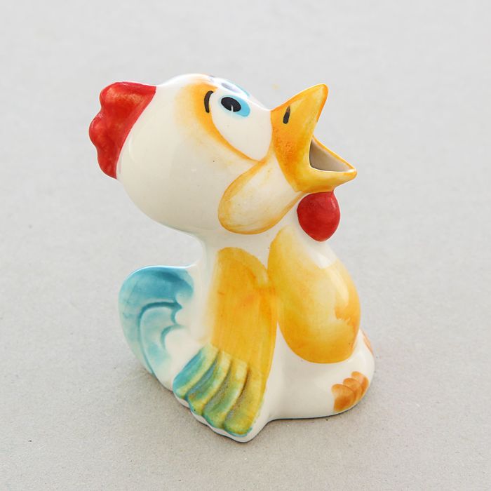 Фигурка фарфоровая "Петушок Цыпа Певец" 9 см