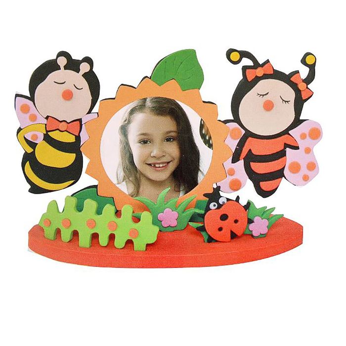 Набор для творчества - собери фоторамку на подставке "Пчелки" МИКС