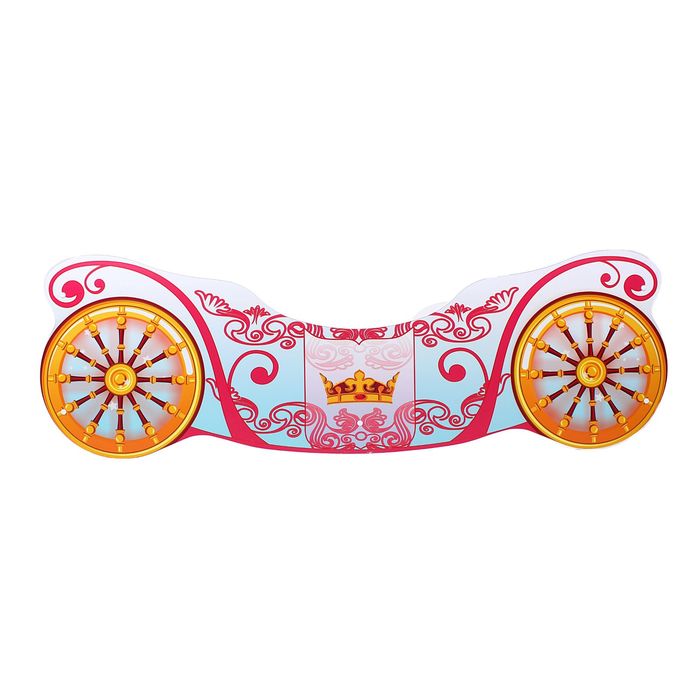 Кровать-карета «Корона», цвет голубой