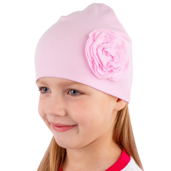 Головной убор для девочки "Ветер", размер 56, цвет светло-розовый