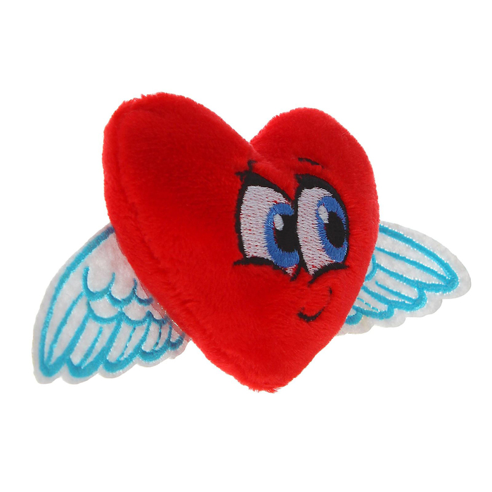 Мягкий магнит "На крыльях любви", сердечко с крылышками