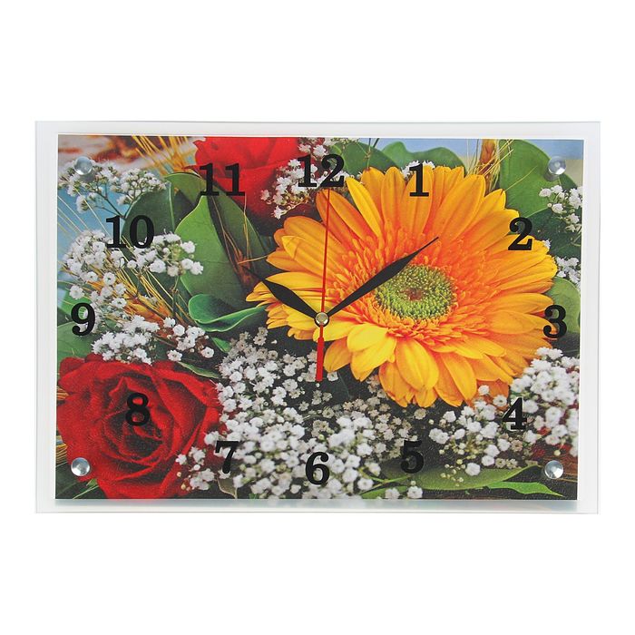 Часы настенные прямоугольные "Весеннее настроение", 25х35 см микс