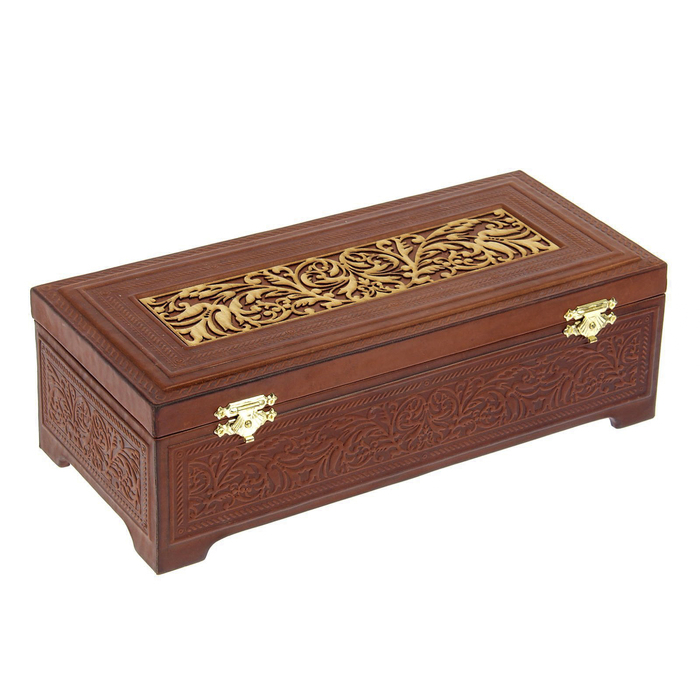 Шкатулка "Узор" с декоративной гравировкой
