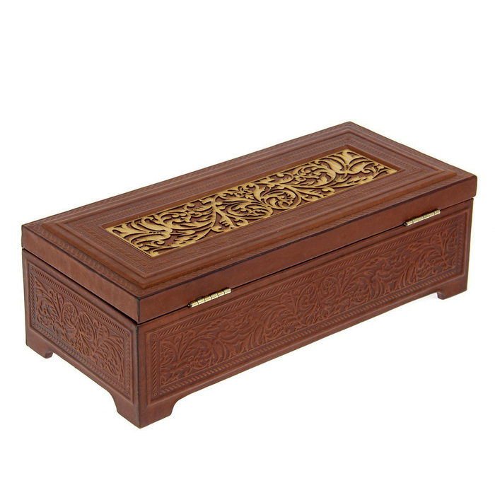 Шкатулка "Узор" с декоративной гравировкой