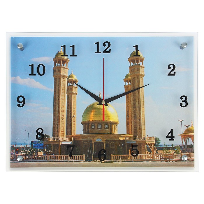 Часы настенные прямоугольные "Мусульманские", 30х40 см микс