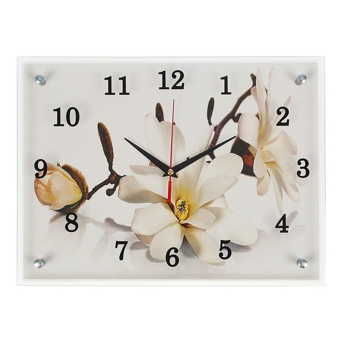 Часы настенные, серия: Цветы, Орхидея, 30х40 см, микс