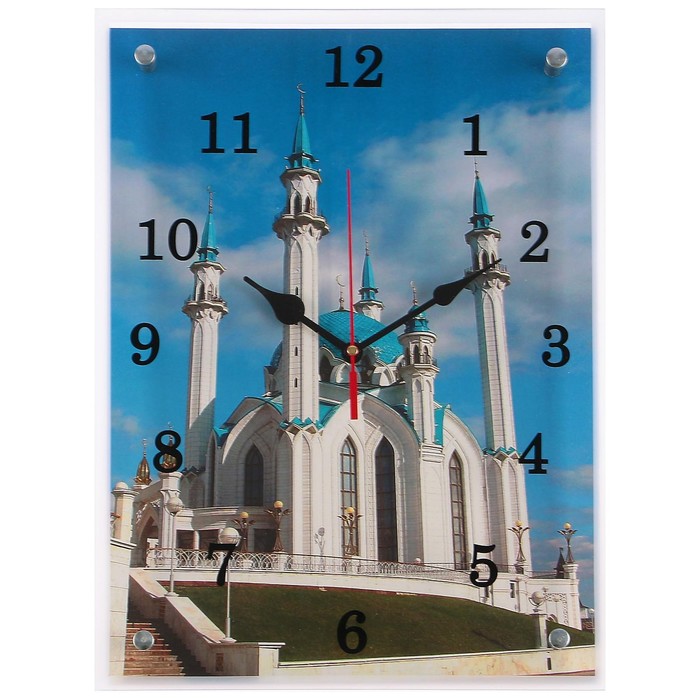 часы настенные серия город мечеть кул шариф 20х25 см Часы настенные, серия: Город, Мечеть Кул Шариф, 30х40 см