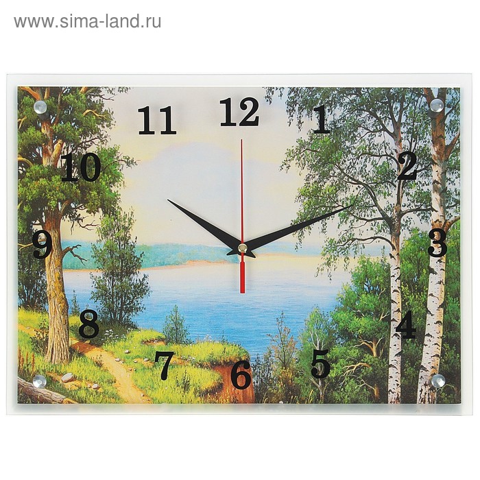 Часы-картина настенные, серия: Природа, Озеро, 30х40 см