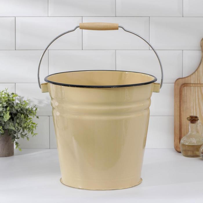 Ведро 12 л, цвет палевое