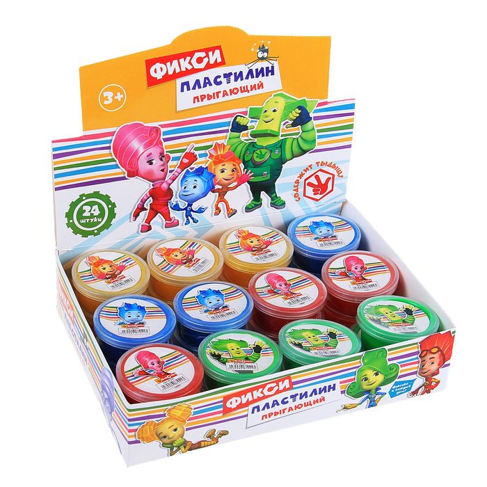 Прыгающий пластилин &quot;Фиксики&quot;, 21 г, МИКС
