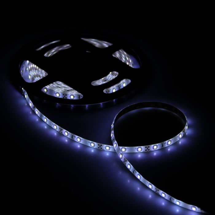 Светодиодная лента Volpe, 4.8 Вт, 5 м, гибкая, герметичная, самоклеящаяся, дневной белый