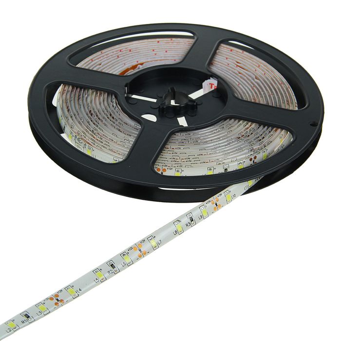 Светодиодная лента Volpe, 4.8 Вт, 5 м, гибкая, герметичная, самоклеящаяся, дневной белый