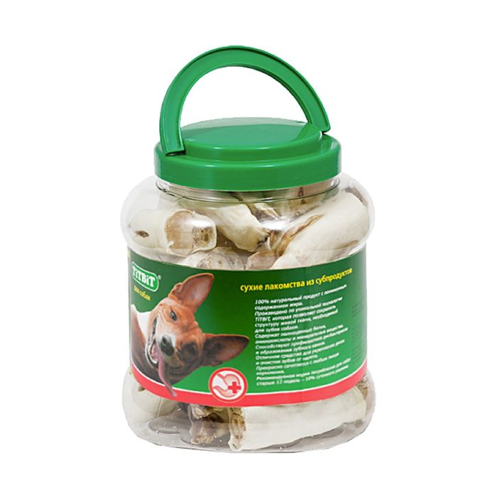 Лакомство для собак TitBit копытце баранье, банка 4.3 л