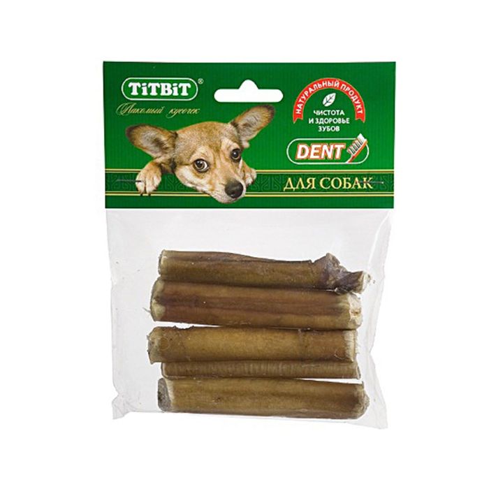Лакомство для собак TitBit корень бычий резаный, мягкая упаковка