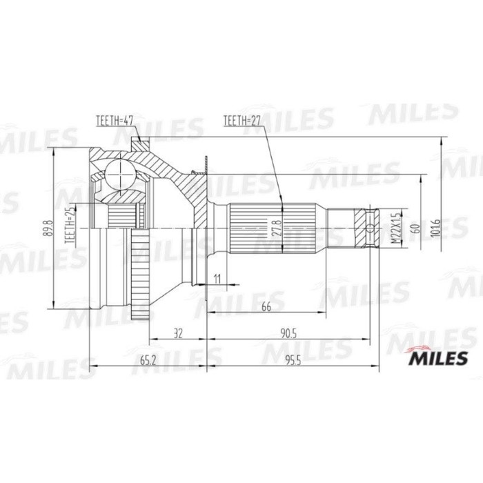 Шрус наружный MILES GA20173