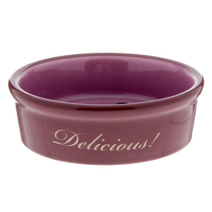 Миска керамическая для кошек "Грация", 250 мл, фиолетовая