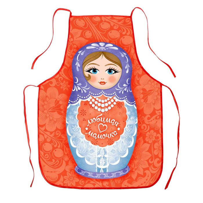 Фартук и открытка "Набор для любимой мамочки"
