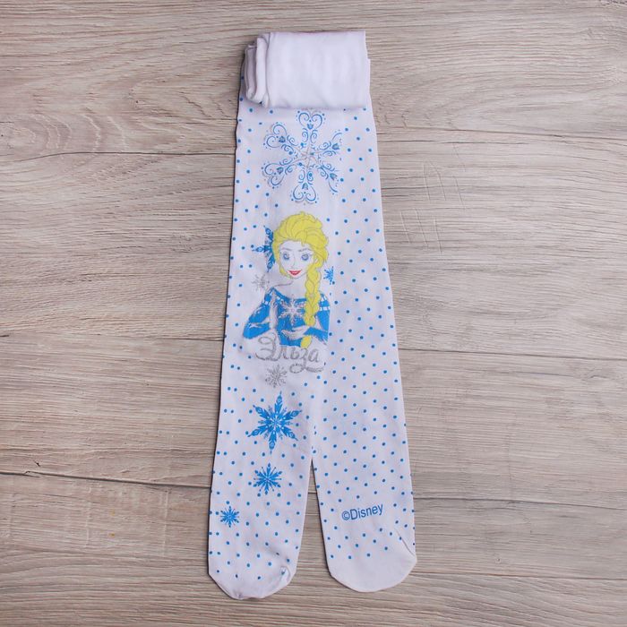 Детские капроновые колготки "Эльза", Холодное сердце, рост 98-116 см, 4-6 лет