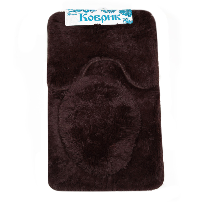 Набор ковриков для ванной и туалета "Плюшевый" 3 шт, цвет МИКС